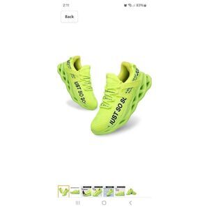 New W Size 6 M Size 4.5 Furuian Safety Green Yellow Steel Toe Shoes PPE Safety